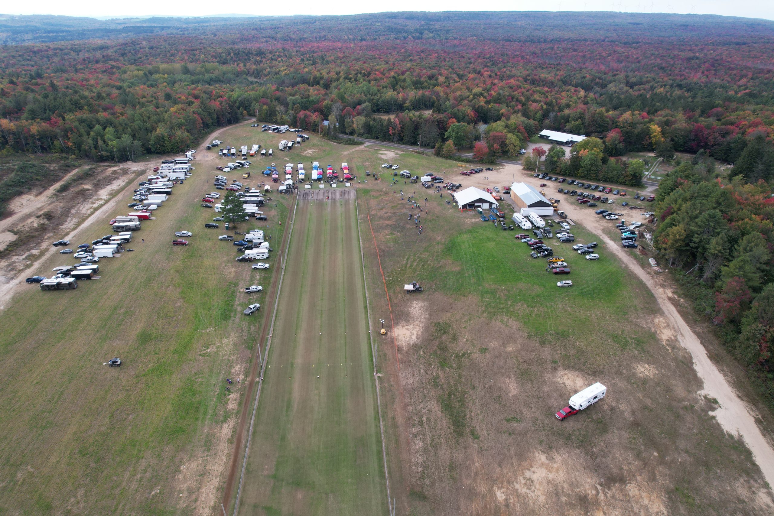 Snowmobile Grass Drag Racing